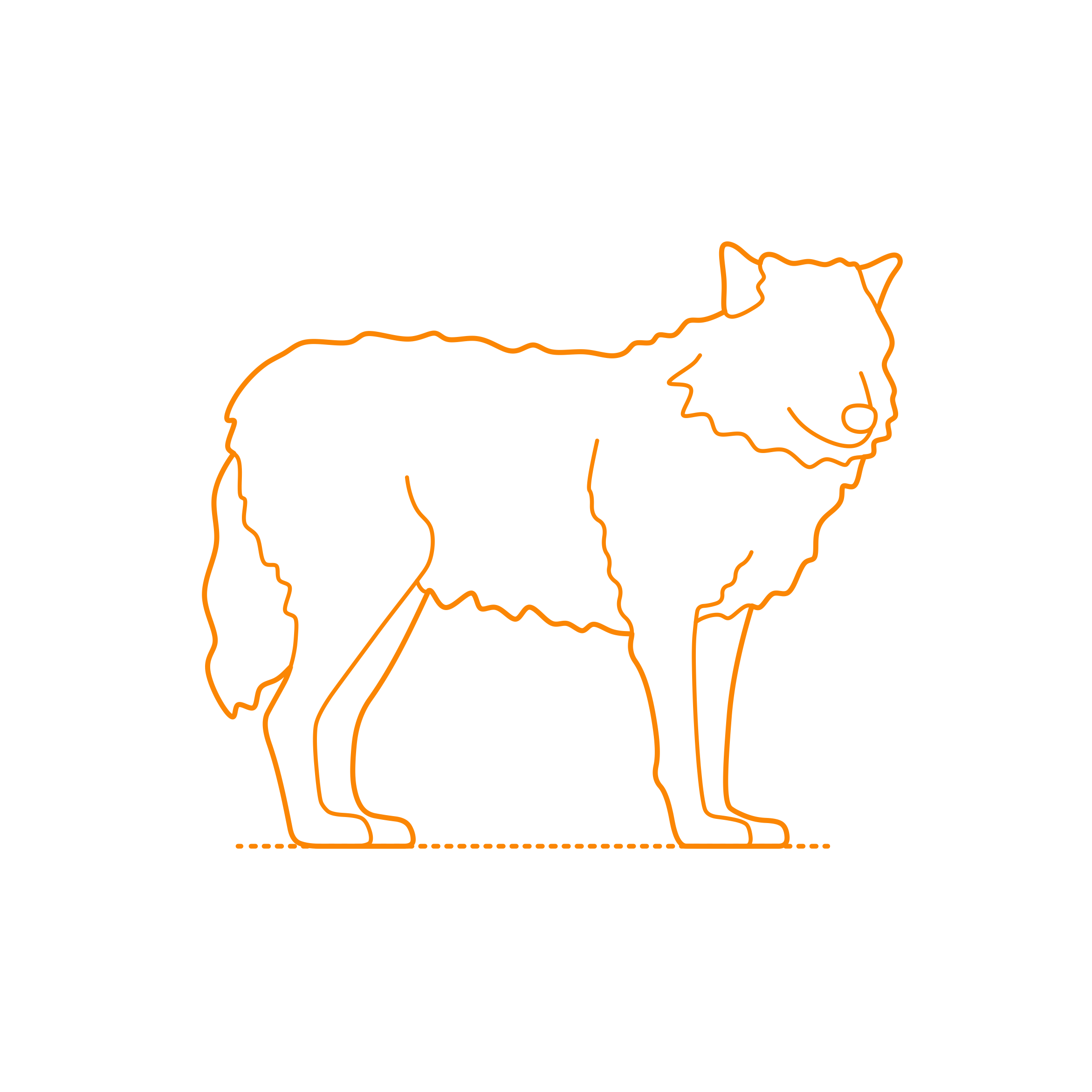 Animals Canini Arctic Wolf Outline Svg Vector Free Vectors